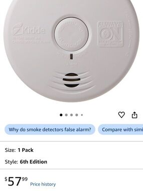 Kidde Combo Smoke&CO Alarm Hardwired 10 Yr  Backup Battery Voice Message Sys AA
